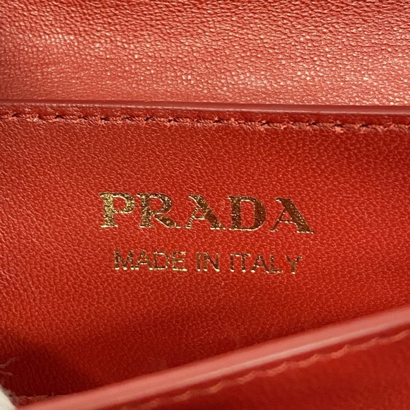 Prada Tote Bag Saffiano Leather Black Red - Picture 5 of 14